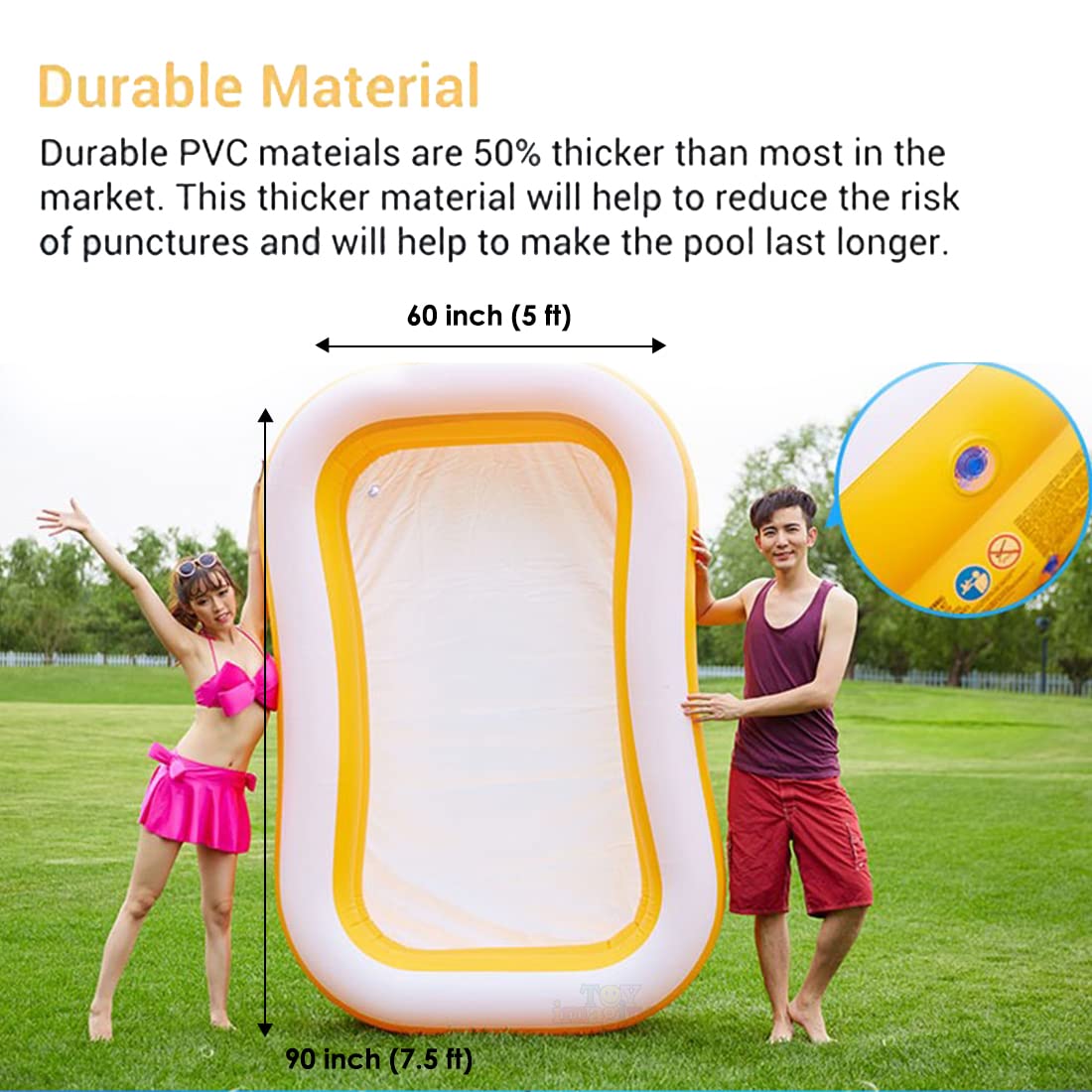 Orange Mandarin Inflatable Swimming Pool ( 7 ft.)