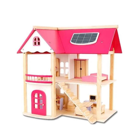 Wooden Doll House (Pink)