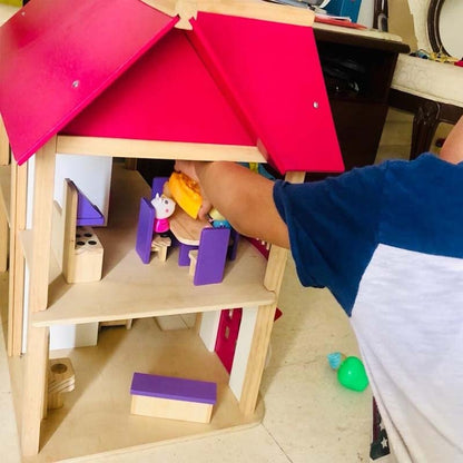 Wooden Doll House (Pink)