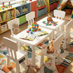 Classic White Kids' Party Table & Chairs Set