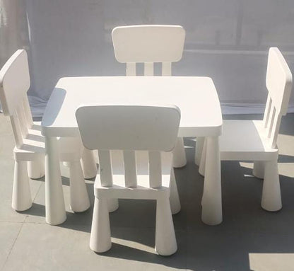 Ikea  White Table with 4 Chairs