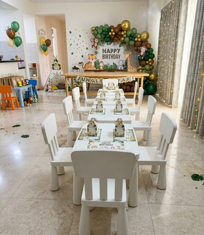 Classic White Kids' Party Table & Chairs Set