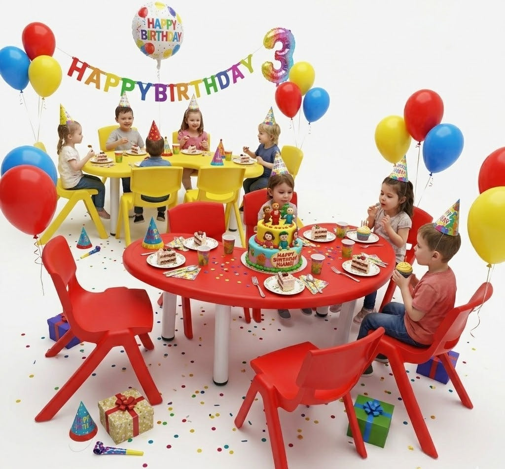 Kids' Crescent Moon Activity Table & Chair Set
