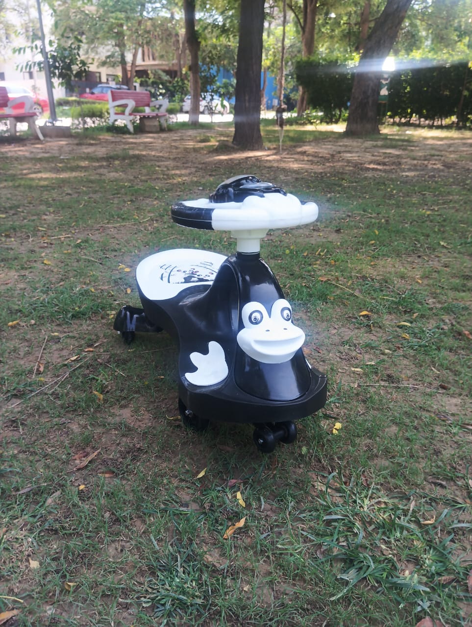 Panda Magic Car Black and White