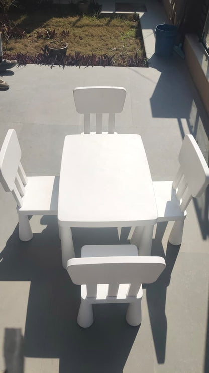 Ikea  White Table with 4 Chairs