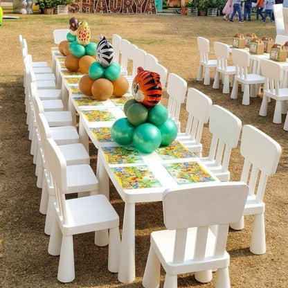 Classic White Kids' Party Table & Chairs Set