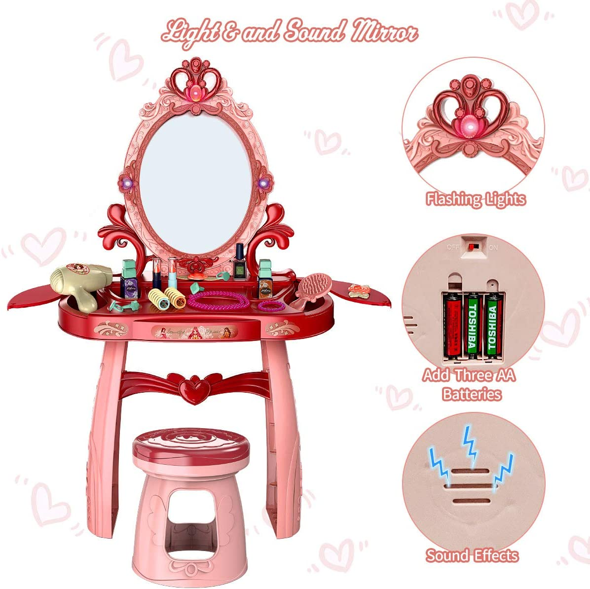 Toddler Makeup Dressing Vanity Set