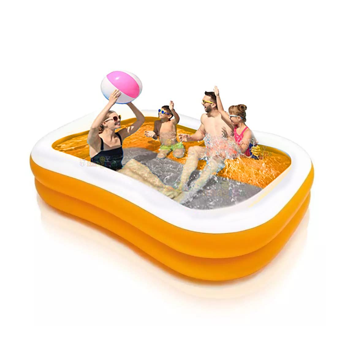 Orange Mandarin Inflatable Swimming Pool ( 7 ft.)