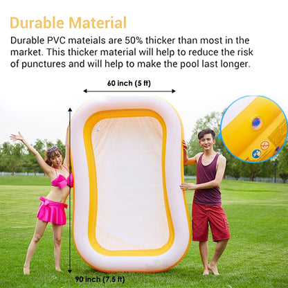 Orange Mandarin Inflatable Swimming Pool ( 7 ft.)
